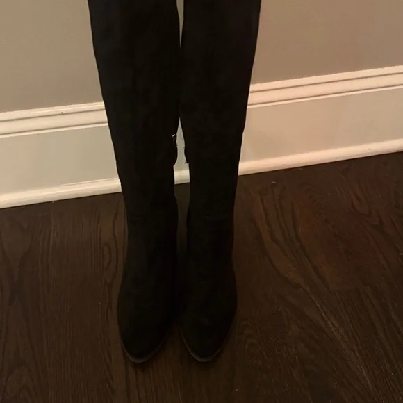 B.P. Nordstrom Luke Black Faux Suede Over Knee Boots sz 7.5 - Picture 6 of 7